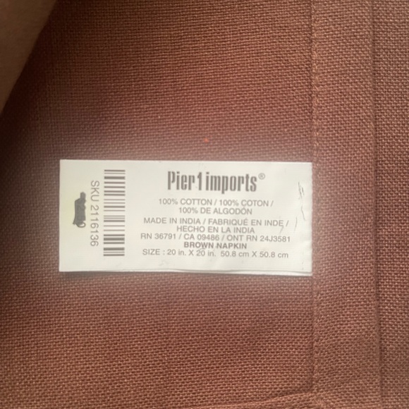 Brown Napkins with napkin rings - Picture 3 of 5